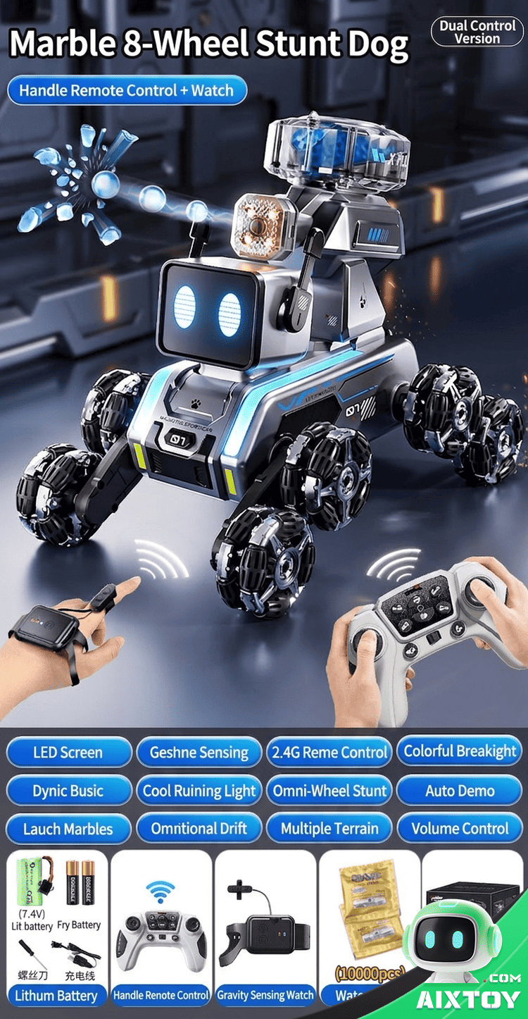 AI Robot Dog RC Car RC stunt drift car gallery photo showing features variation 8
