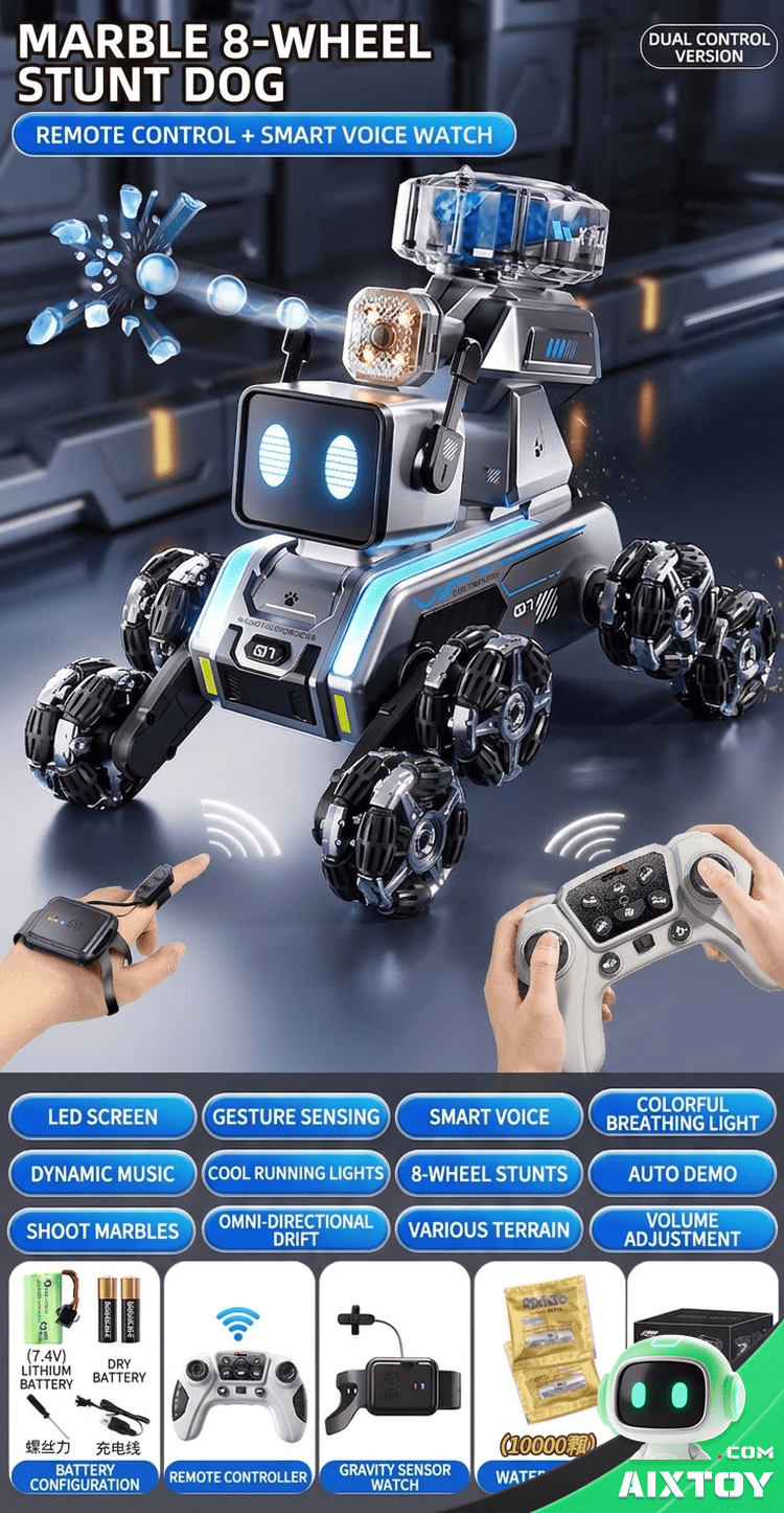 AI Robot Dog RC Car RC stunt drift car gallery photo showing features variation 9