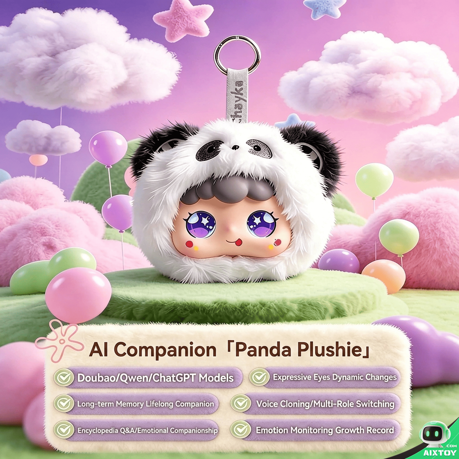 Panda Plush - Black Panda Plush Black plush toy