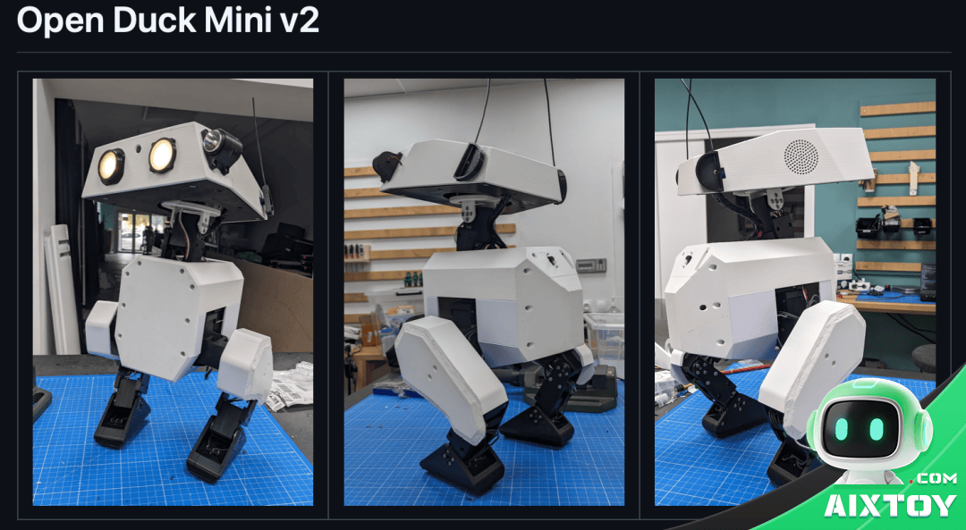 Open Duck Mini open source 3D printed robot AIXTOY AITOY
