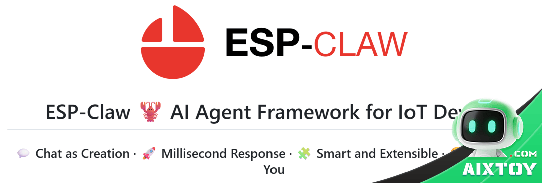 ESP-Claw open source agent framework ESP32 edge AI Espressif AIXTOY AITOY