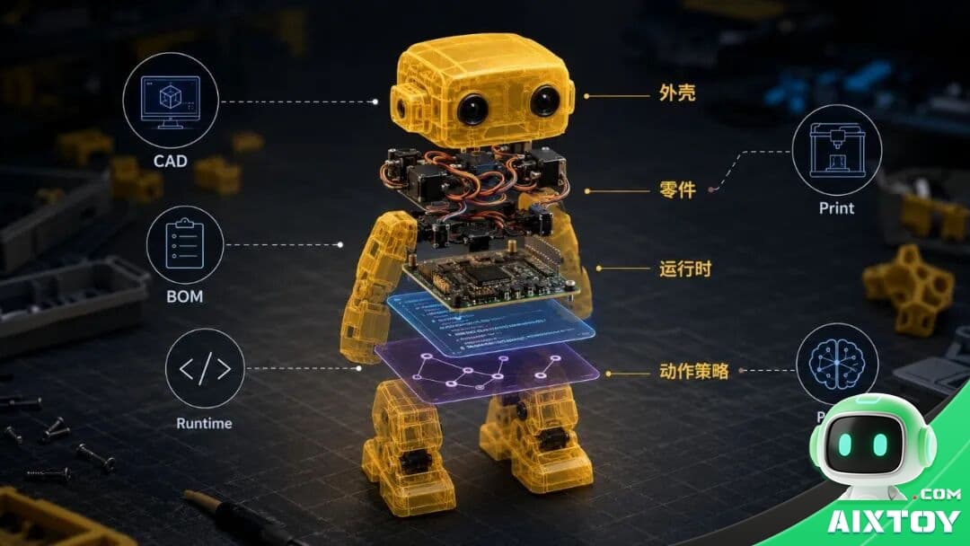 Open Duck Mini robot walking gait demonstration with sim2real training