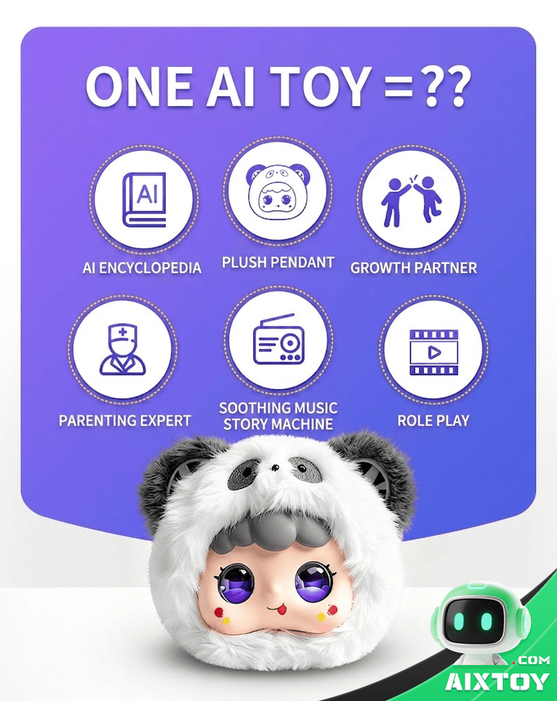 Jopark AI Plush Robot - Voice Interactive Learning Companion Toy detail