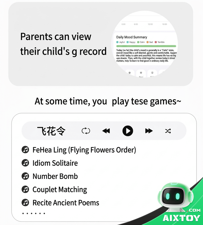 Jopark AI Plush Robot - Voice Interactive Learning Companion Toy detail