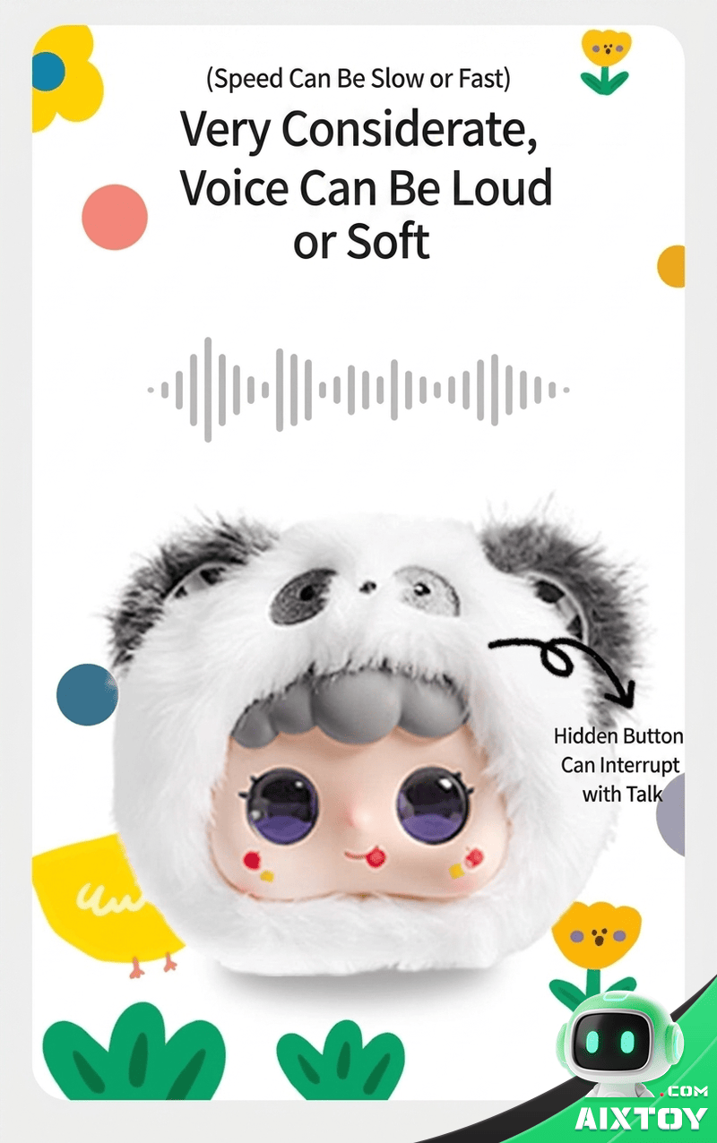 Jopark AI Plush Robot - Voice Interactive Learning Companion Toy detail
