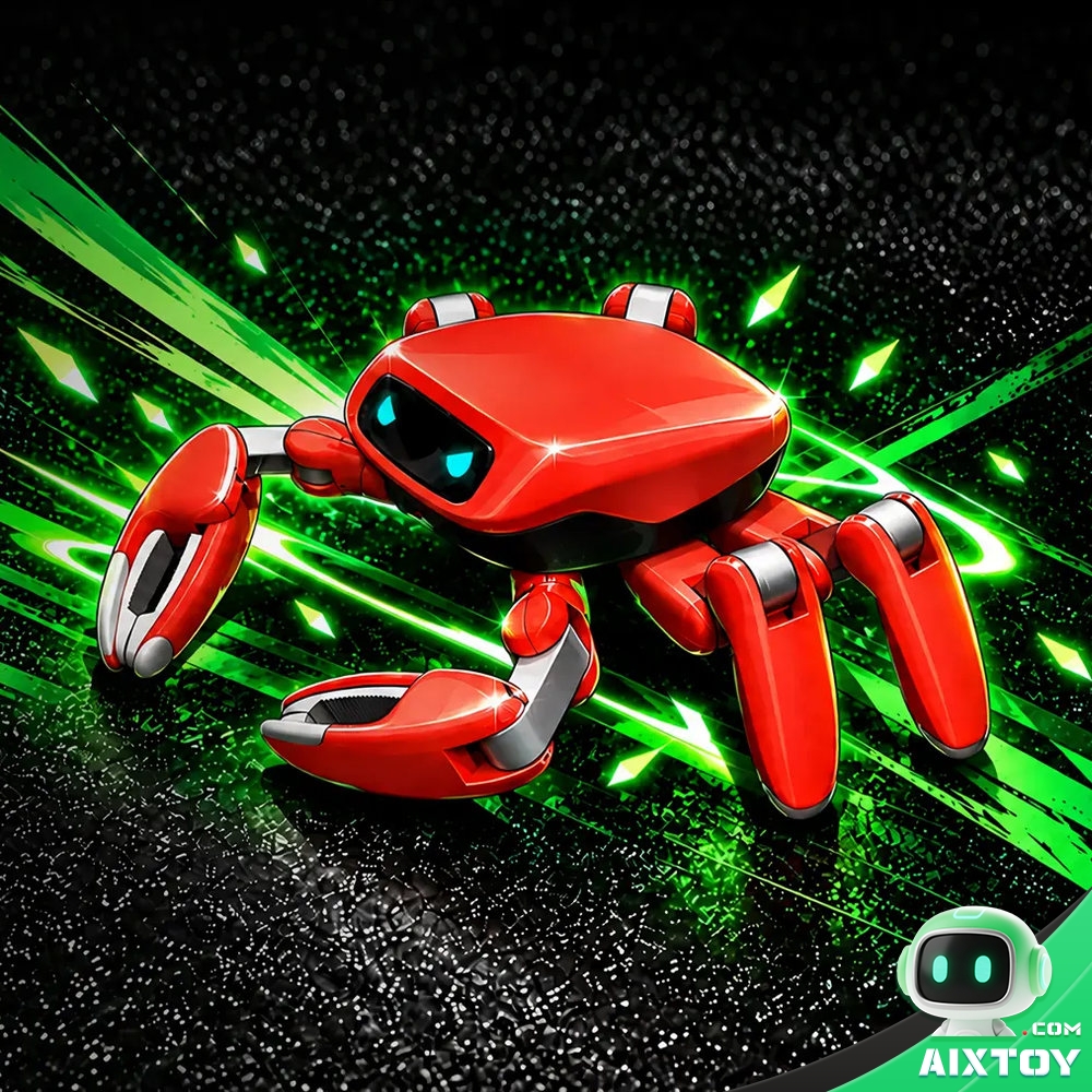 Jumper 22-DOF open-source crab robot with 400 mm jump capability at AIXTOY