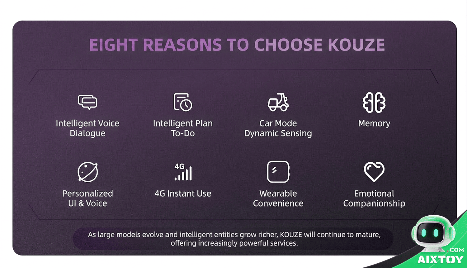 KOUZE K1 Pro AI Desktop Companion Robot - Smart Voice & Touch detail