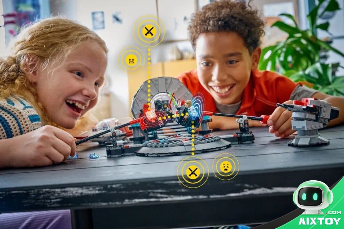 LEGO Smart Play System play scene demo with Smart Bricks tags and minifigures