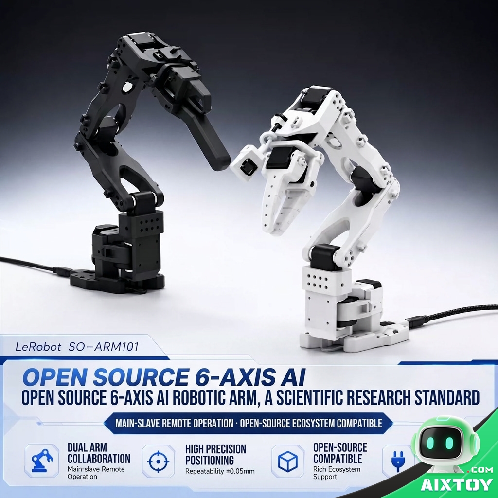 LeRobot SO-ARM101 Open-Source 6-Axis AI Robotic Arm - Embodied Intelligence Kit LeRobot SO-ARM101 Open-Source 6-Axis AI Robotic Arm - Embodied Intelligence Kit - feature detail