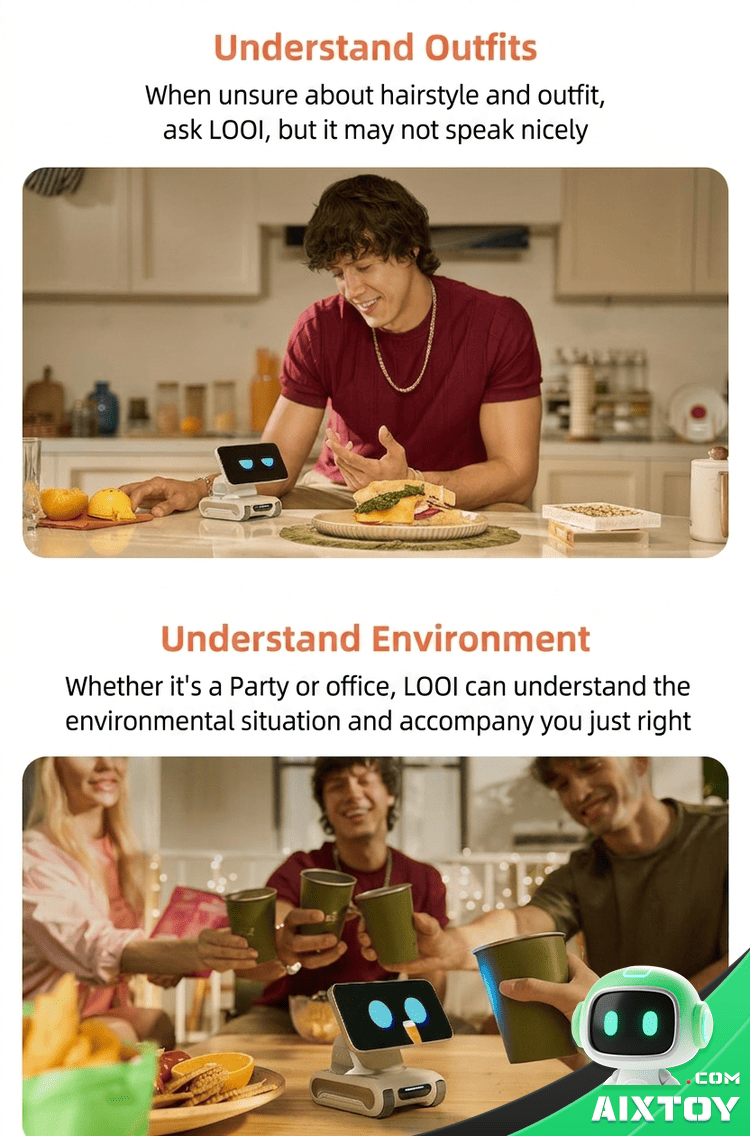 LOOI Phone AI Robot - Multi-Language Voice Chat & MagSafe Wireless Charging detail
