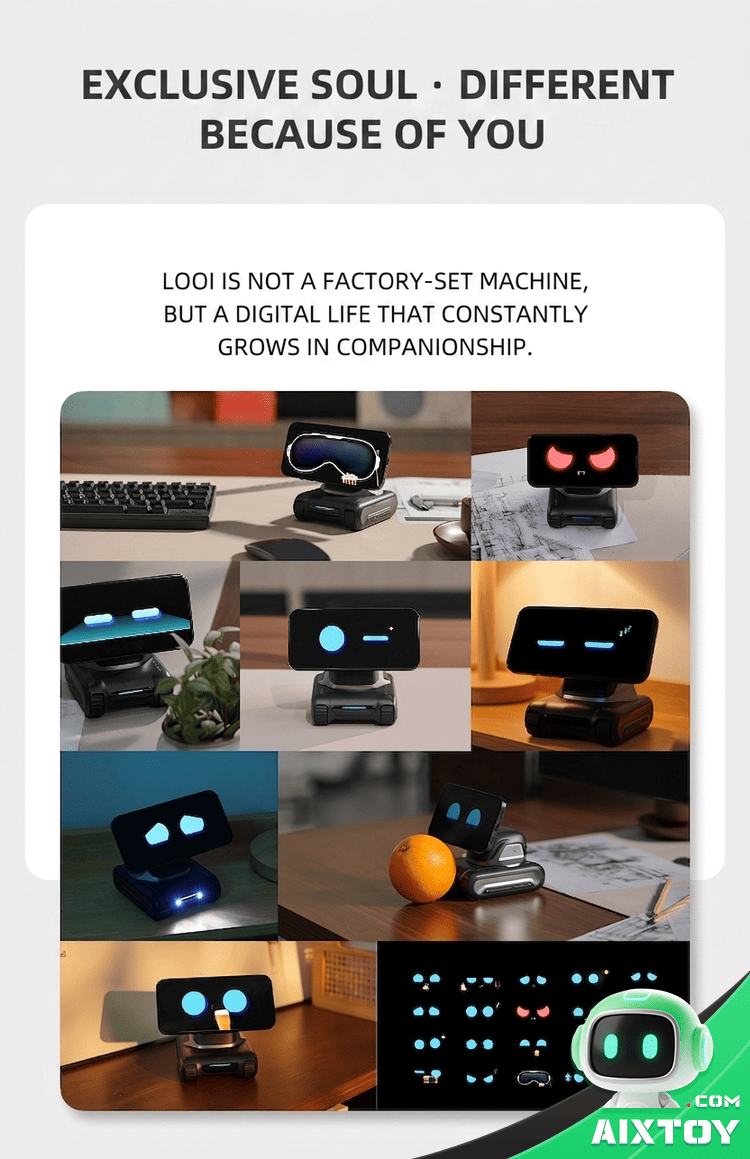 LOOI Phone AI Robot - Multi-Language Voice Chat & MagSafe Wireless Charging detail