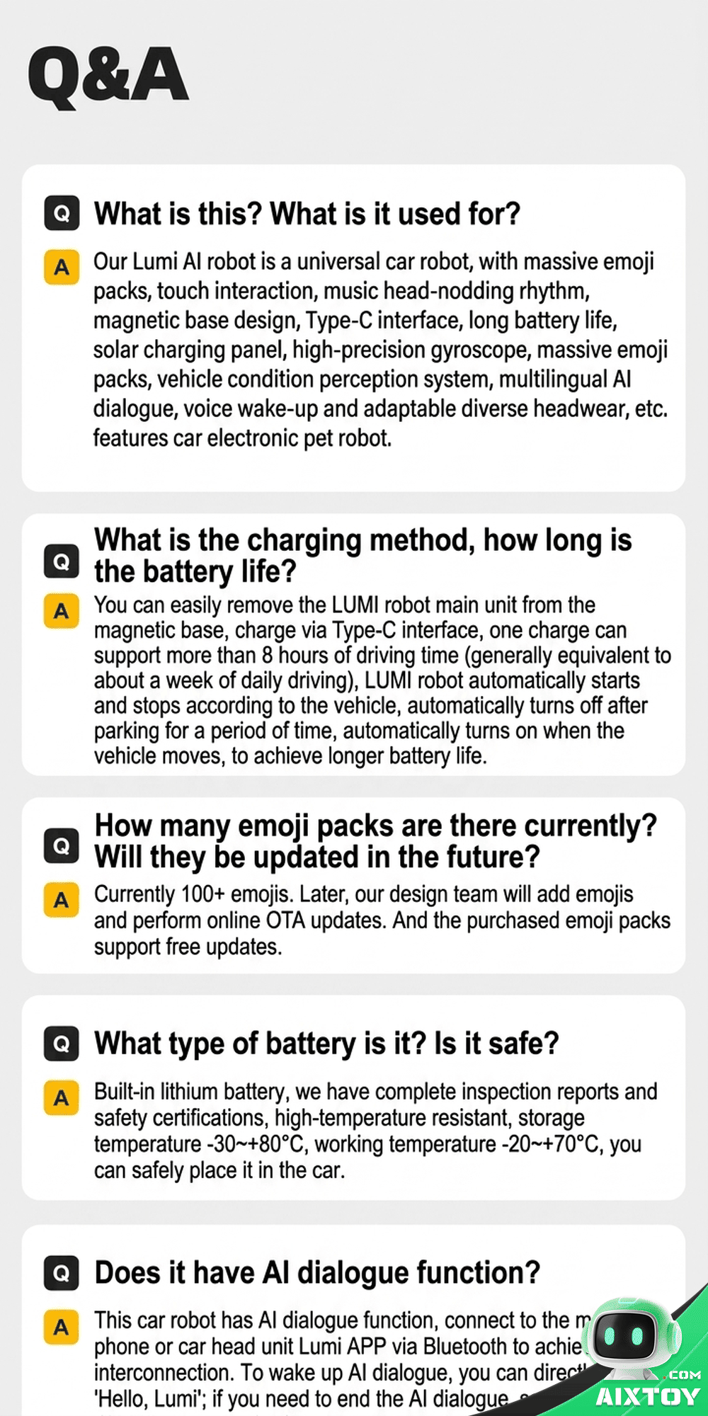 LUMI Car AI Robot - Dashboard Companion detail