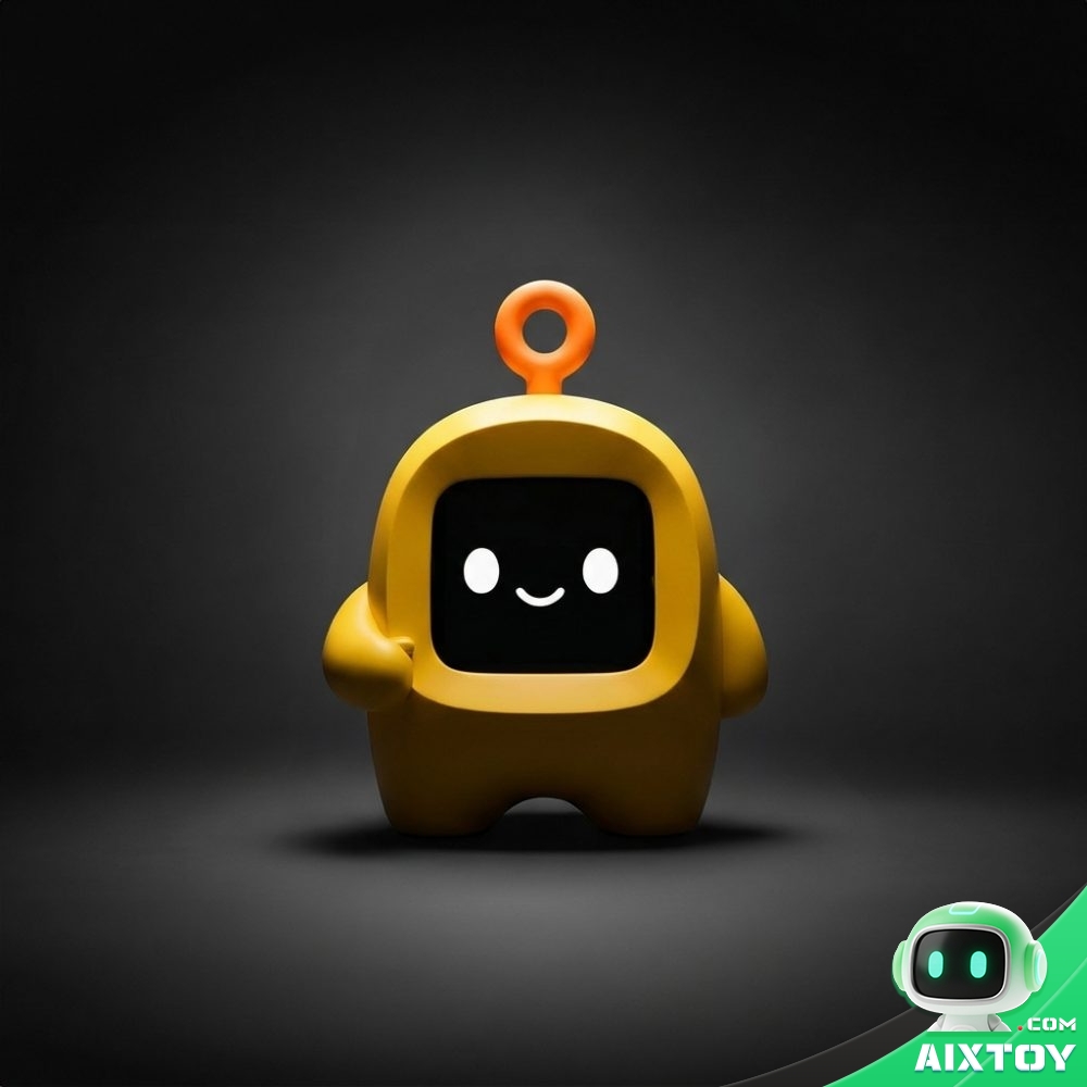 AI Buddy desktop companion robot front view on gradient background