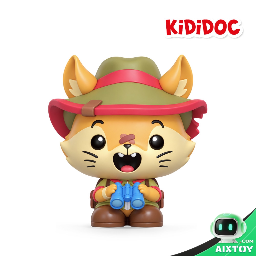 Mallow NFC figurine of Koda, a cartoon cat character from the Kididoc collection
