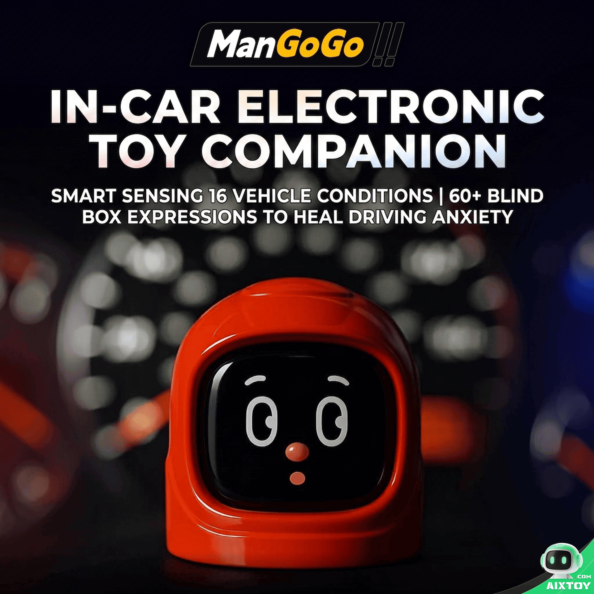 MANGOGO Car Robot gallery image 2 - AI companion smart gadget for car dashboard