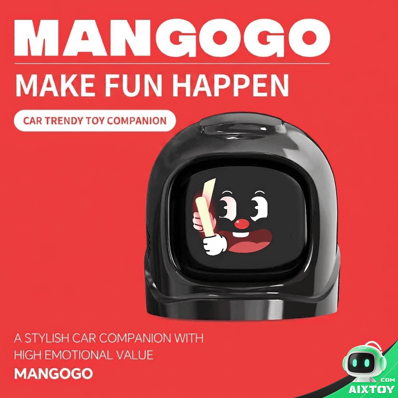 MANGOGO Car Robot - Gallery 4 | AIXTOY MANGOGO Car Robot gallery image 4 - AI companion smart gadget for car dashboard