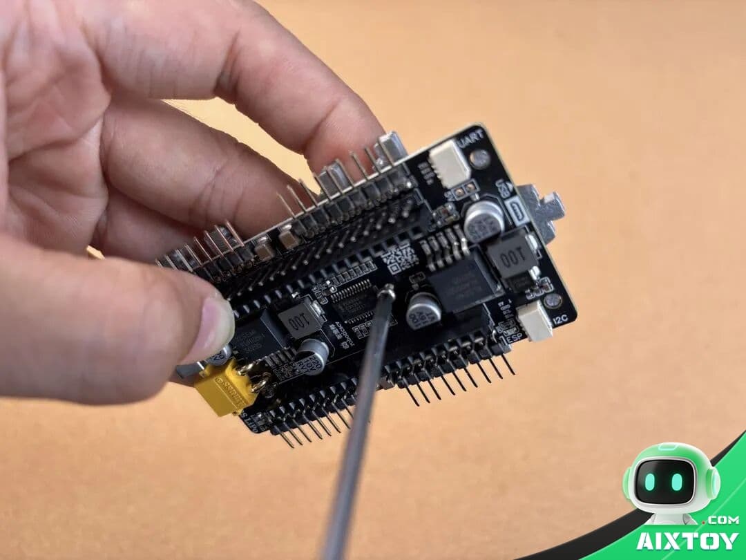 ESP32 development board correctly oriented and mounted on mainboard bracket ESP32 development board correctly oriented and mounted on mainboard bracket