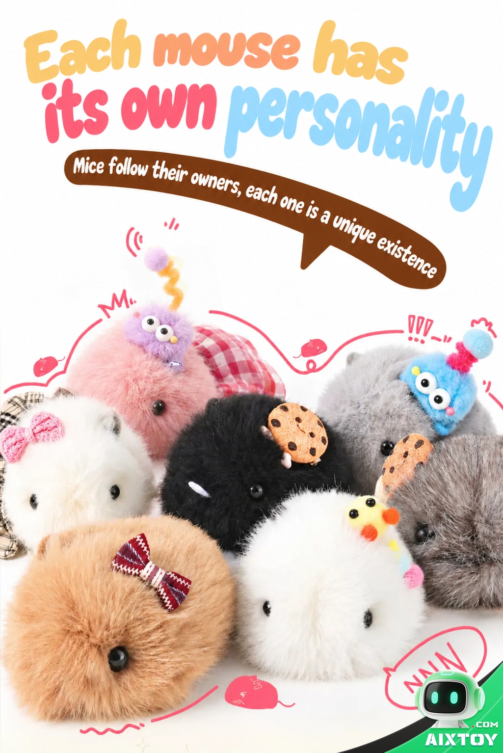 Pupu Mouse AI Plush Pet - Premium Talking Plush Companion with Gift Box Pupu Mouse AI Plush Pet - Premium Talking Plush Companion with Gift Box - feature detail