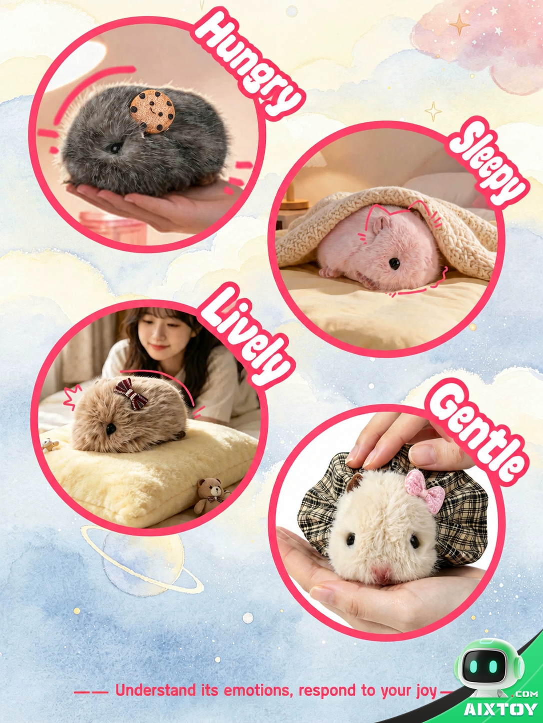 Pupu Mouse AI Plush Pet - Premium Talking Plush Companion with Gift Box Pupu Mouse AI Plush Pet - Premium Talking Plush Companion with Gift Box - feature detail