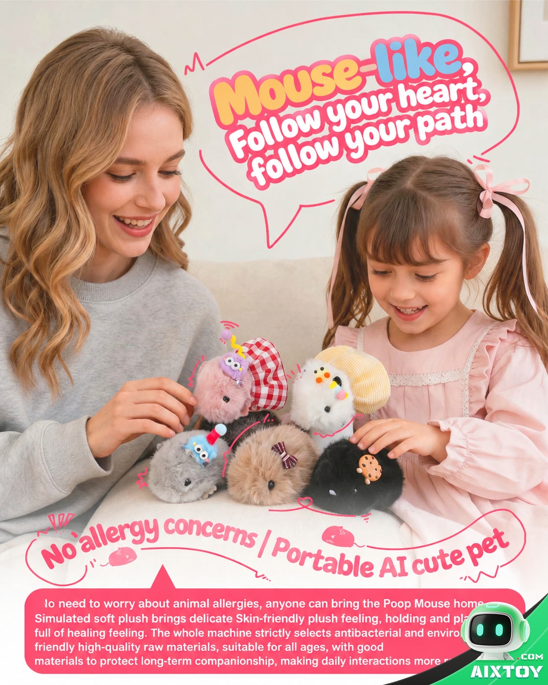 Pupu Mouse AI Plush Pet - Premium Talking Plush Companion with Gift Box Pupu Mouse AI Plush Pet - Premium Talking Plush Companion with Gift Box - feature detail