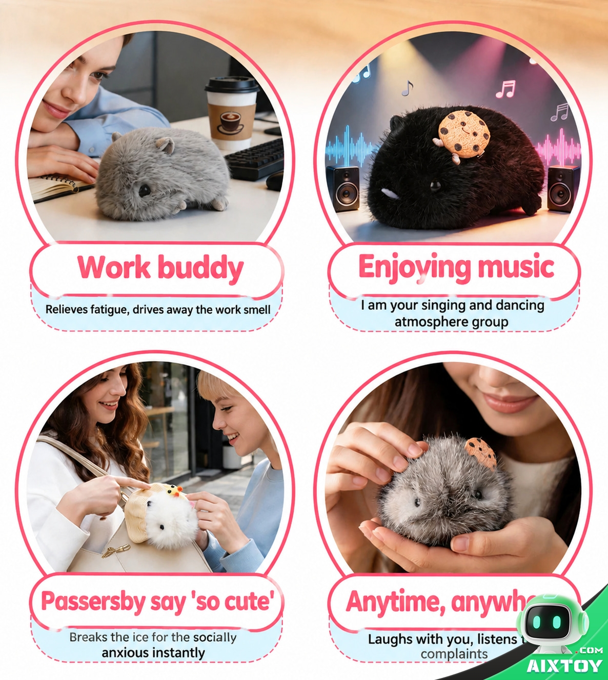 Pupu Mouse AI Plush Pet - Premium Talking Plush Companion with Gift Box Pupu Mouse AI Plush Pet - Premium Talking Plush Companion with Gift Box - feature detail