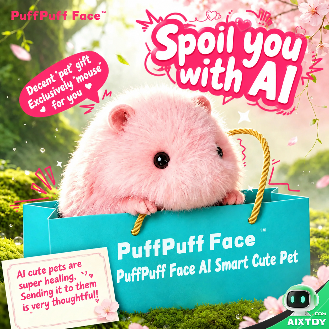 Pupu Mouse AI Plush Pet - Premium Talking Plush Companion with Gift Box - Gallery image Pupu Mouse AI Plush Pet - Premium Talking Plush Companion with Gift Box gallery view (AIXTOY)
