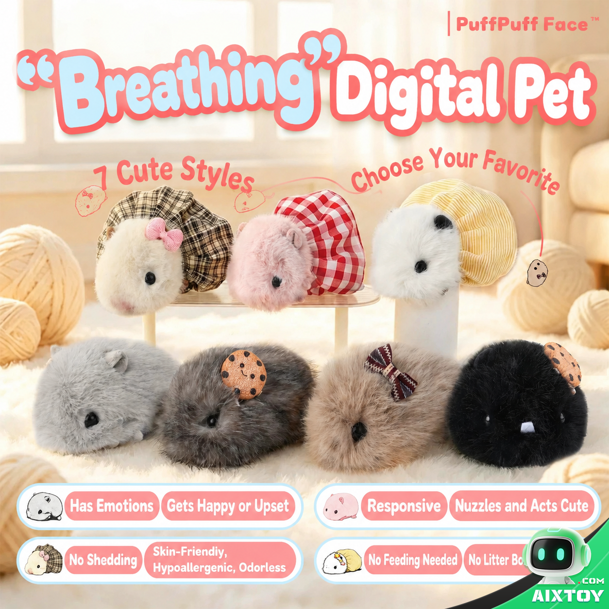 Pupu Mouse AI Plush Pet - Premium Talking Plush Companion with Gift Box - Gallery image Pupu Mouse AI Plush Pet - Premium Talking Plush Companion with Gift Box gallery view (AIXTOY)