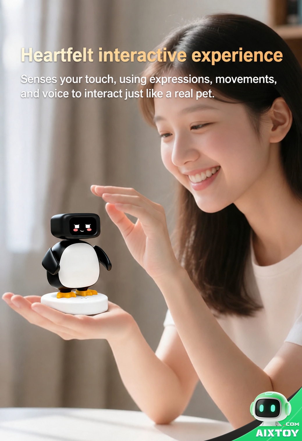 Qiubao AI Companion Robot - Desktop Talking Robot with Collectible Cards Qiubao AI Companion Robot - Desktop Talking Robot with Collectible Cards - feature detail
