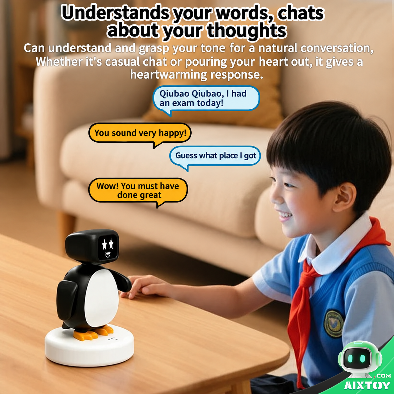 Qiubao AI Companion Robot - Desktop Talking Robot with Collectible Cards gallery view (AIXTOY)