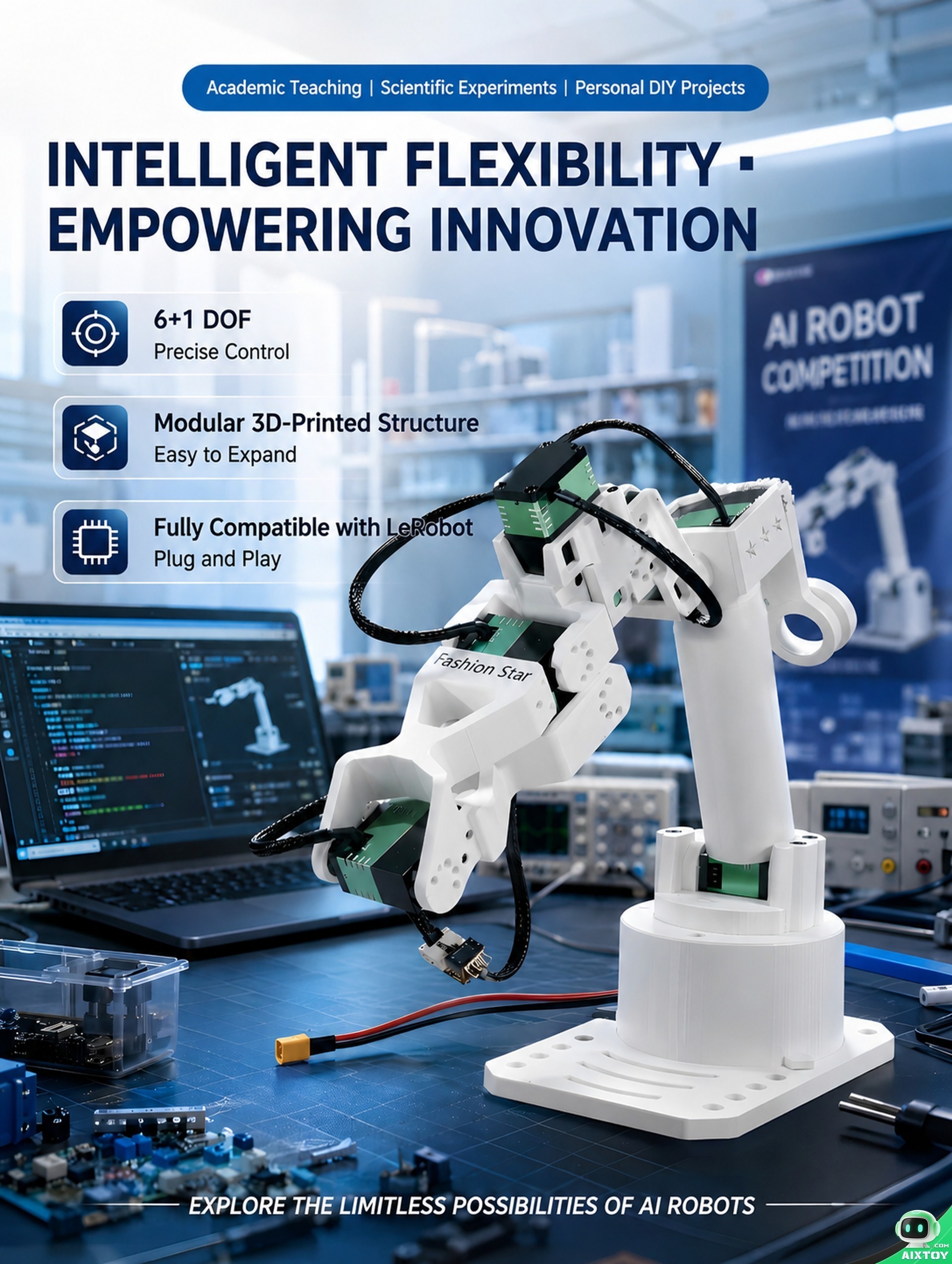 reBot Arm B601-DM ROS2 Open-Source Robotic Arm Detail 1 reBot Arm B601-DM ROS2 Open-Source Robotic Arm Detail 1