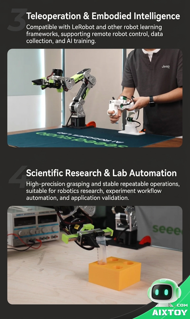 reBot Arm B601-RS Open-Source 6-Axis Robotic Arm - High-Precision Embodied AI Arm reBot Arm B601-RS Open-Source 6-Axis Robotic Arm - High-Precision Embodied AI Arm - feature detail