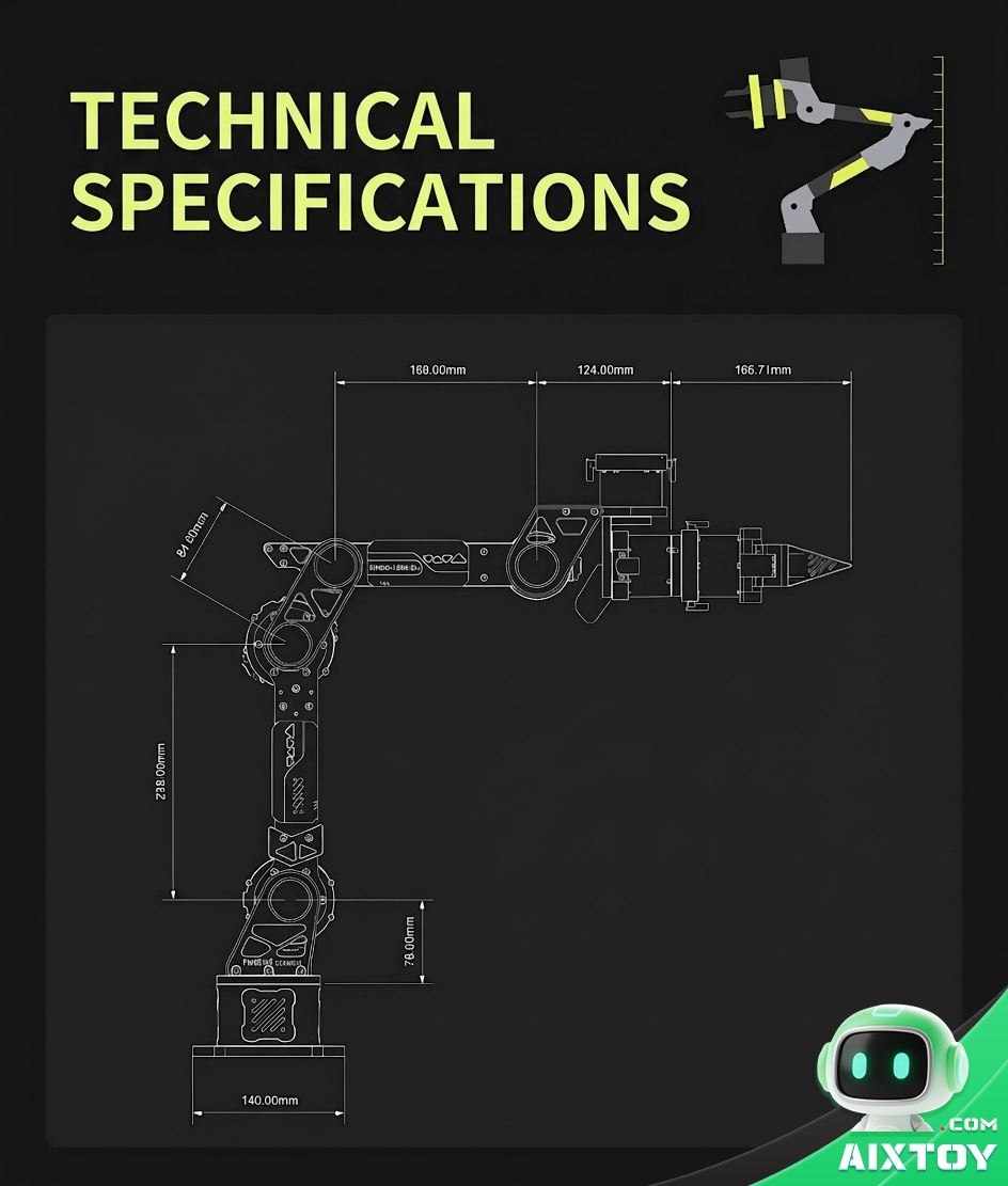 reBot Arm B601-RS Open-Source 6-Axis Robotic Arm - High-Precision Embodied AI Arm reBot Arm B601-RS Open-Source 6-Axis Robotic Arm - High-Precision Embodied AI Arm - feature detail