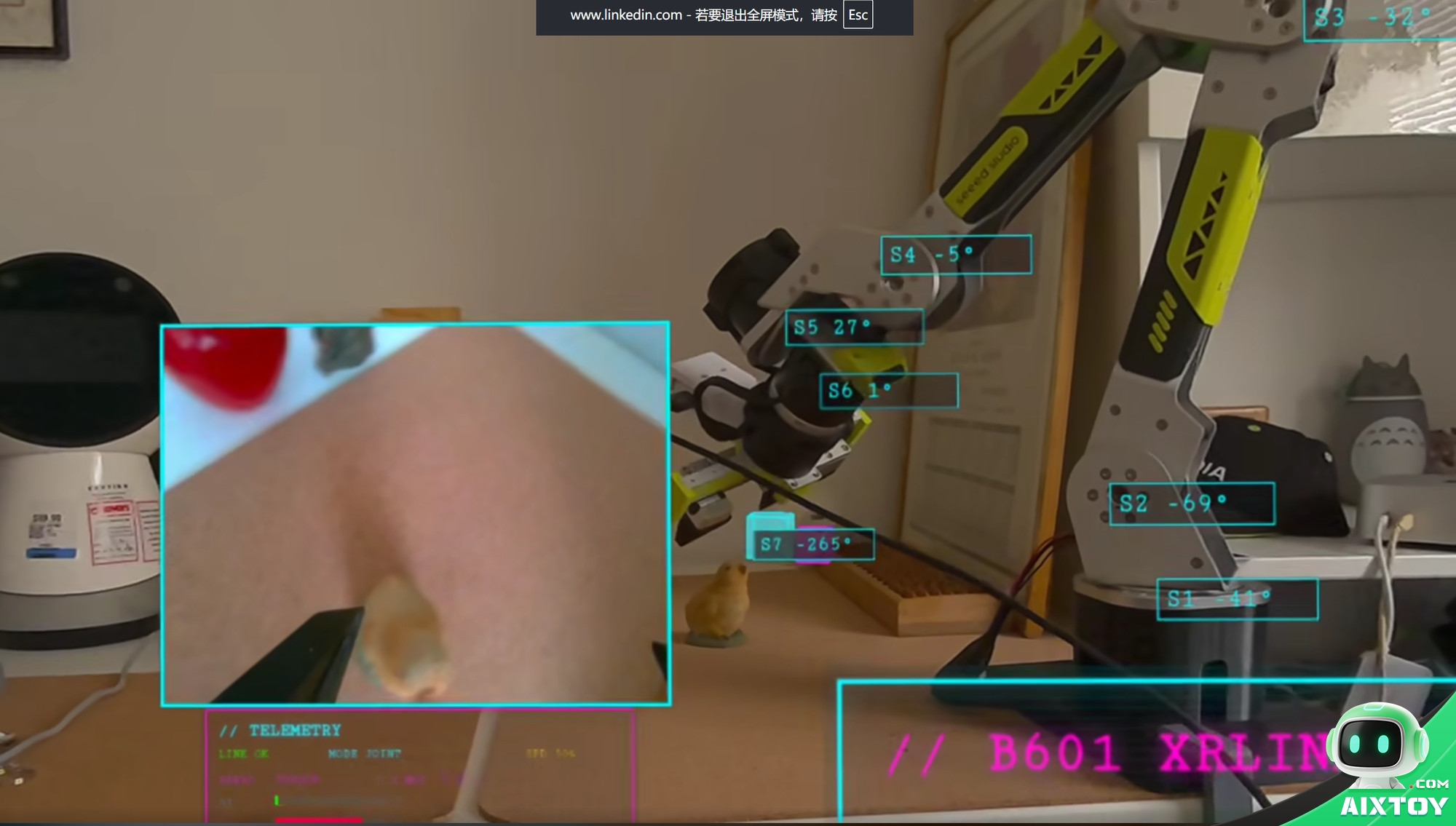 Quest 3 VR teleoperation of reBot DevArm