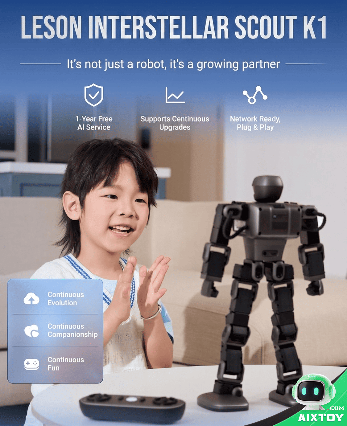 Robosen Interstellar Scout K1 - AI Qwen Powered Learning Robot detail