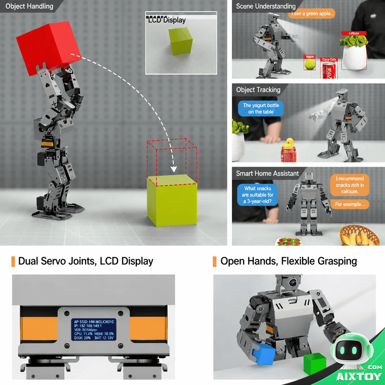 ROSMan Humanoid Vision Robot - AI Tracking & Soccer gallery photo 2