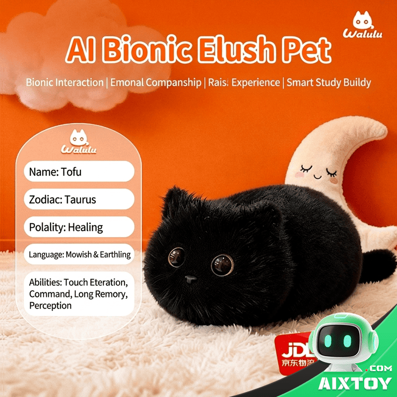Walulu Cat AI Pet Robot - Smart Plush Feline Companion Toy gallery photo 6