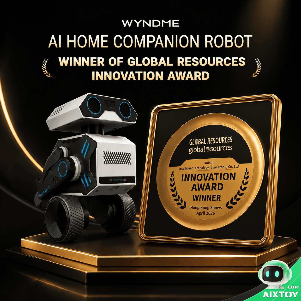 WYNDME WaiMi 01 PRO 01pro gallery 03 innovation award 2026 | WYNDME WaiMi 01 PRO 01pro gallery 03 innovation award 2026 - AI companion robot product image