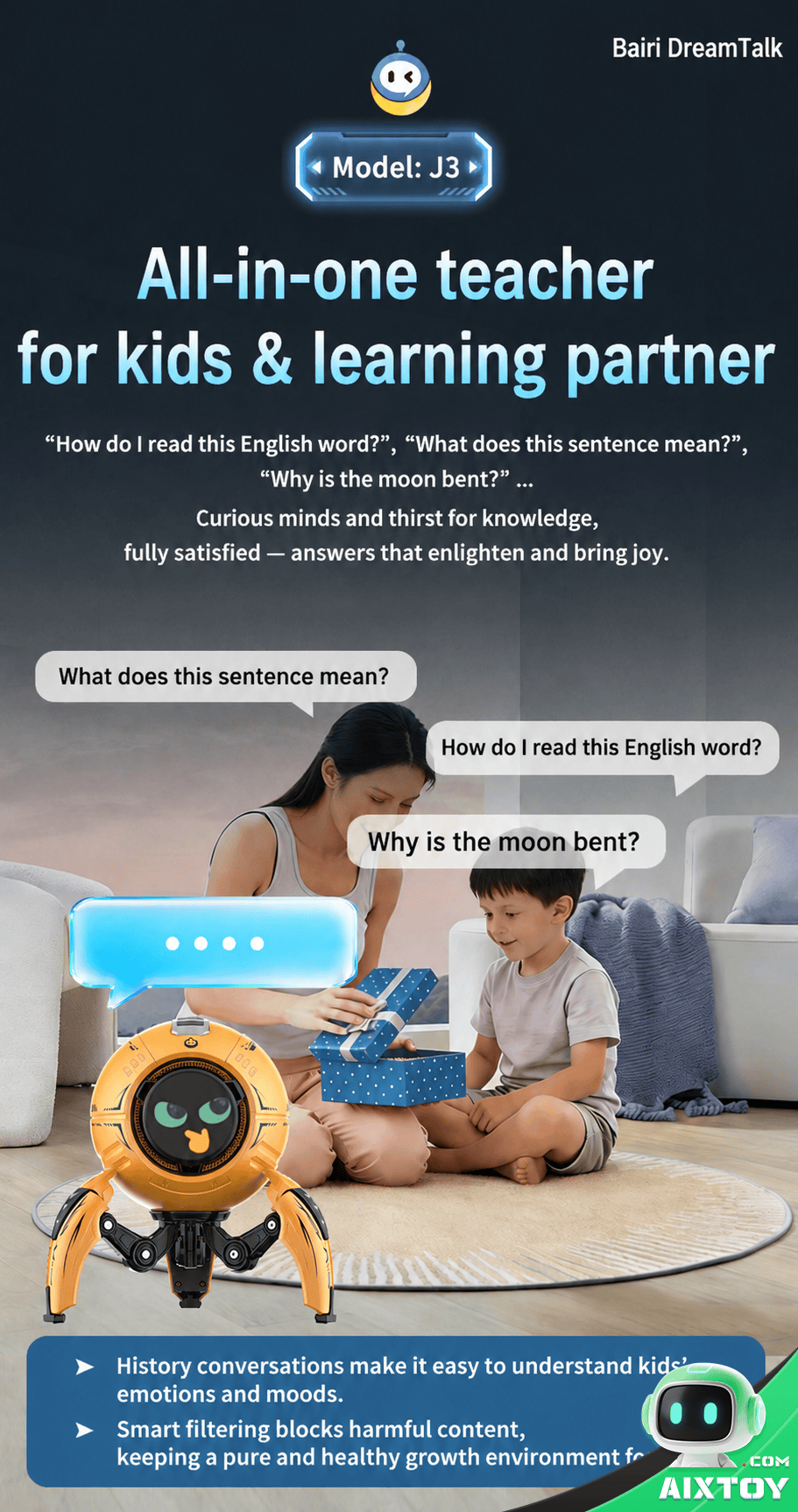Xiaozhi AI Desktop Robot Touch Screen Interface Xiaozhi AI Desktop Robot touch screen interface operation AIXTOY