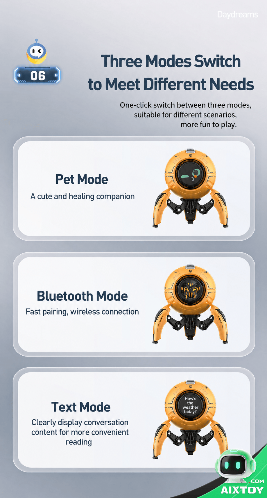 Xiaozhi AI Desktop Robot Smart Specifications and Details Xiaozhi AI Desktop Robot smart AI specifications details AIXTOY