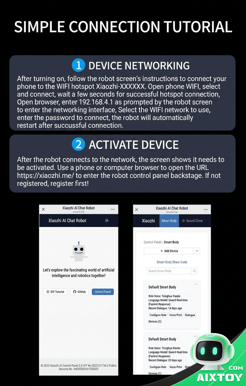 XiaoZhi AI Desktop Companion Robot Toy - DeepSeek Powered detail