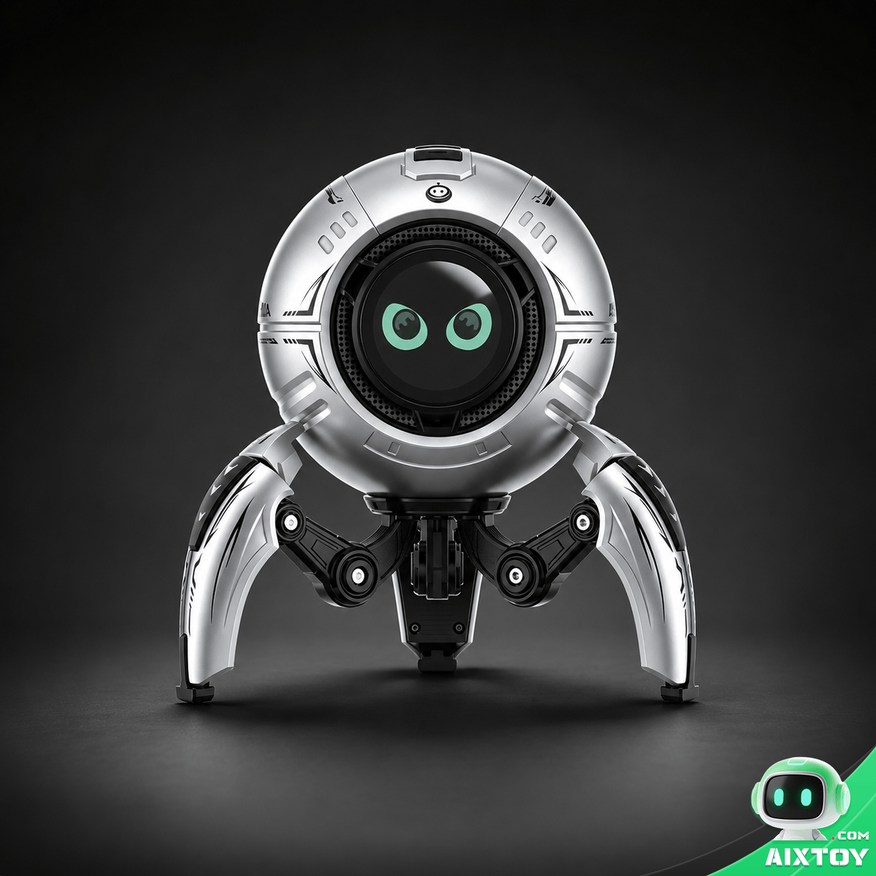 XiaoZhi AI Desktop Robot Silver XiaoZhi AI Desktop Robot Titanium Silver Gray AIXTOY