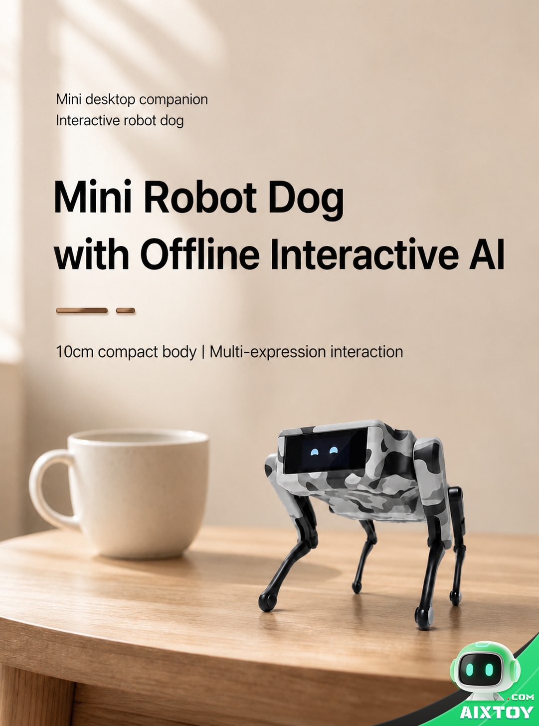 XiaoZhi Mini AI Robot Dog - Offline Interactive Companion Robot Pet with Voice Chat and Visual Programming XiaoZhi Mini AI Robot Dog - Offline Interactive Companion Robot Pet with Voice Chat and Visual Programming - feature detail
