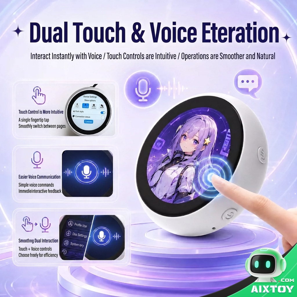Xinyu Smart Interactive AI Pendant - Touchscreen Robot Pet with Custom Avatar Xinyu Smart Interactive AI Pendant - Touchscreen Robot Pet with Custom Avatar - feature detail