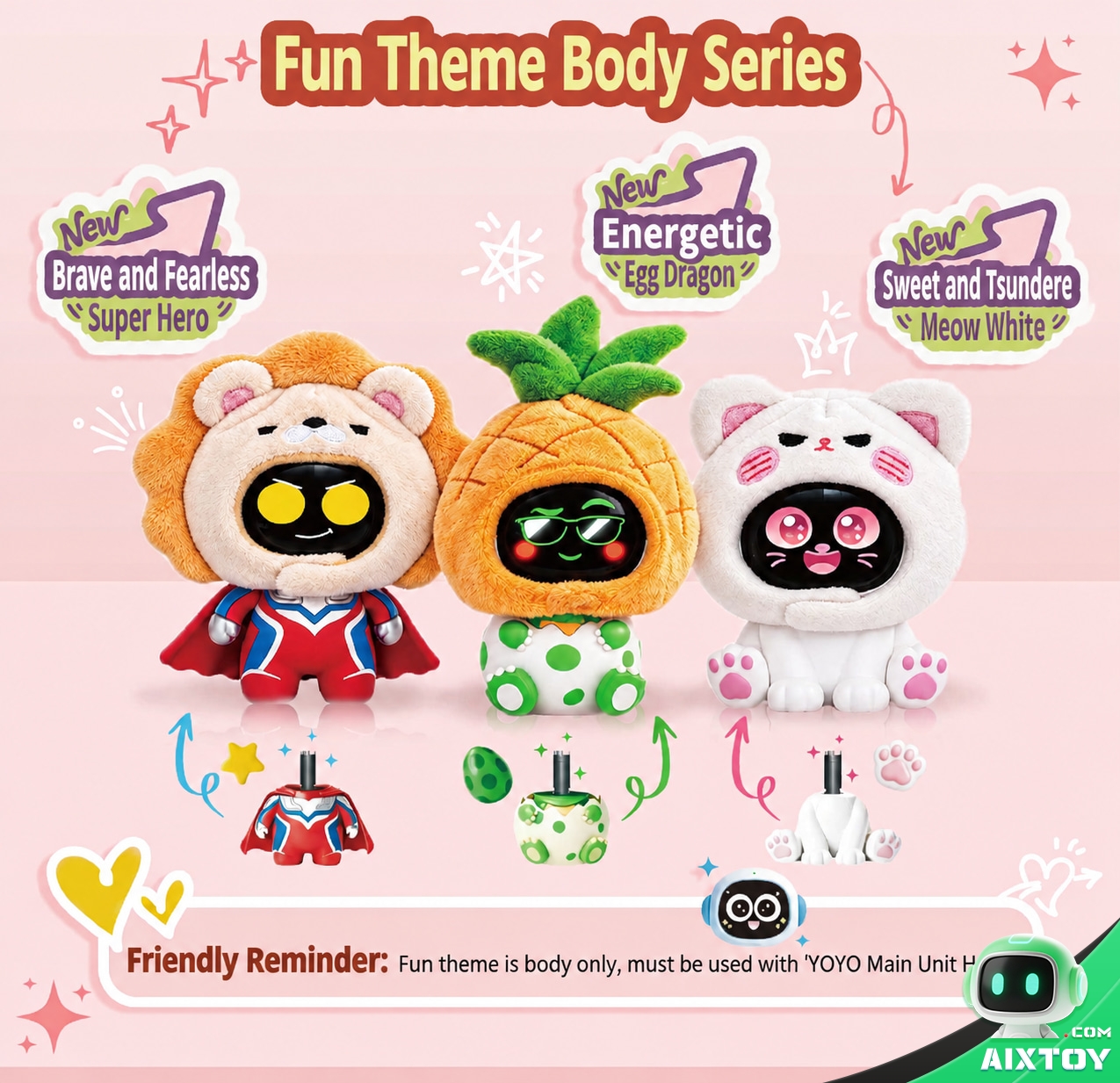 YOYO AI Companion Robot - 4G Portable Talking Robot with Plush Pals and Outfits YOYO AI Companion Robot - 4G Portable Talking Robot with Plush Pals and Outfits - feature detail