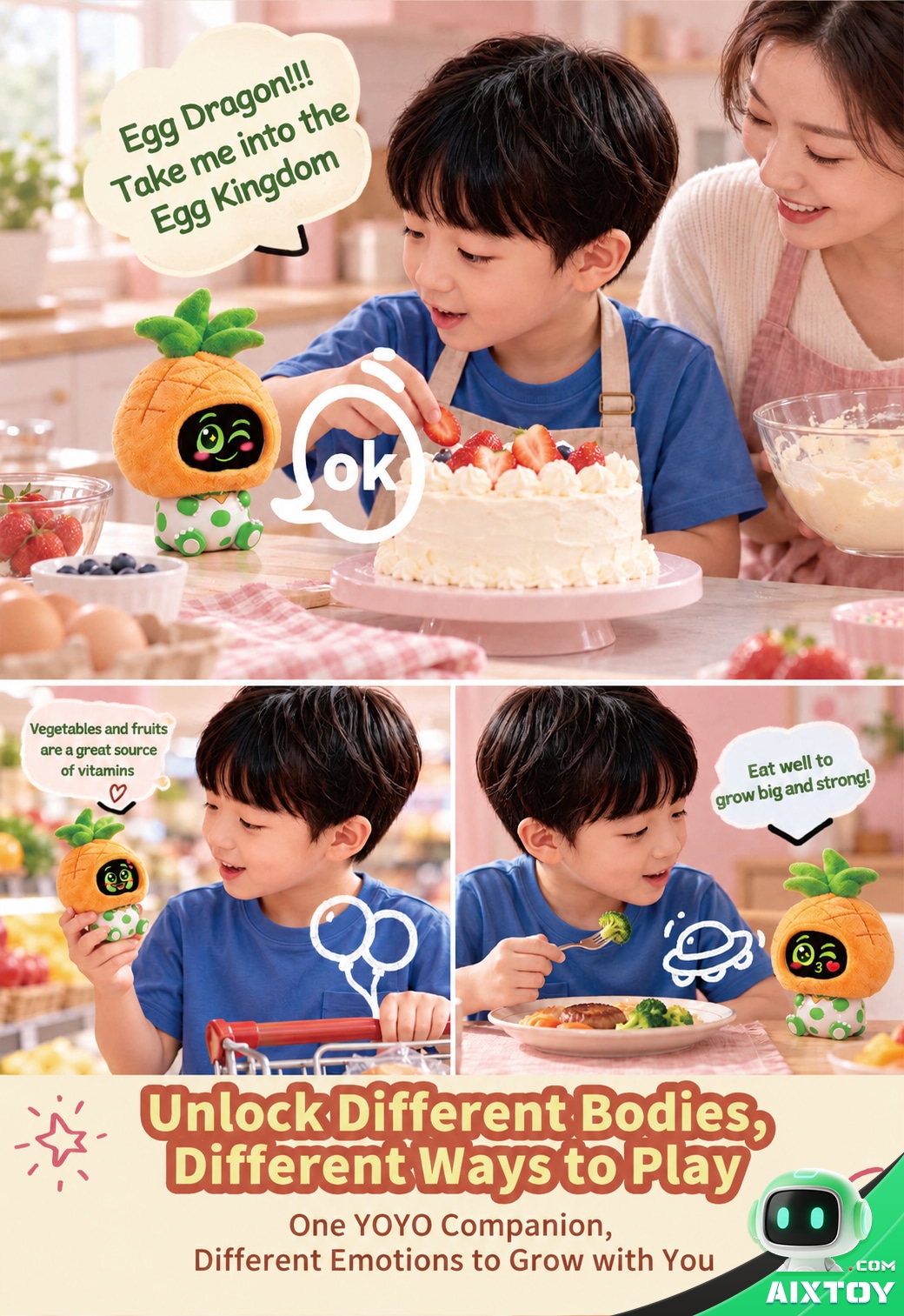 YOYO AI Companion Robot - 4G Portable Talking Robot with Plush Pals and Outfits YOYO AI Companion Robot - 4G Portable Talking Robot with Plush Pals and Outfits - feature detail