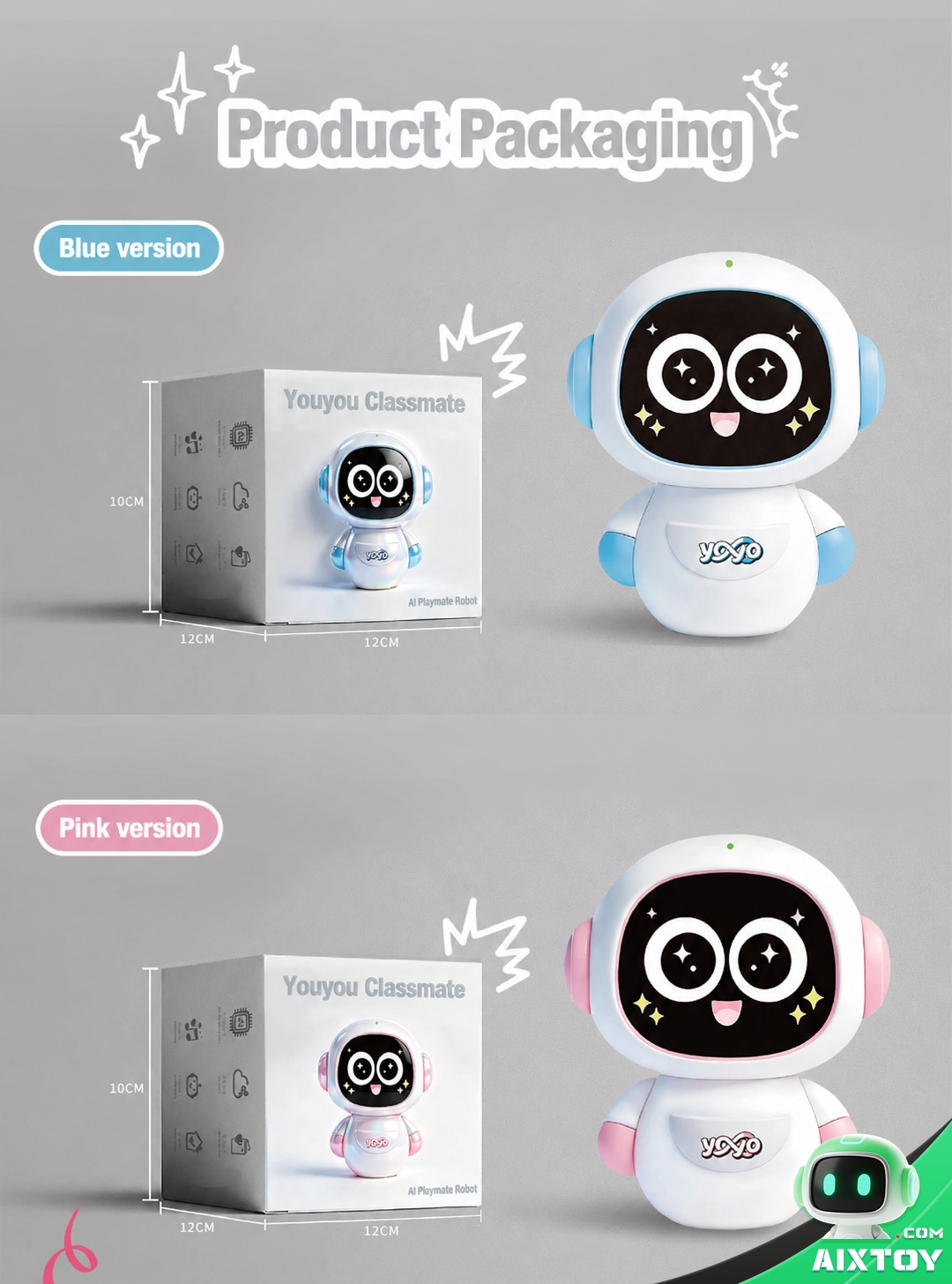 YOYO AI Companion Robot - 4G Portable Talking Robot with Plush Pals and Outfits YOYO AI Companion Robot - 4G Portable Talking Robot with Plush Pals and Outfits - feature detail
